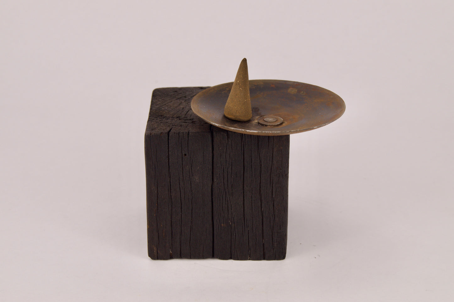 Coupelle métallique brunie - Effet gris anthracite et rouille