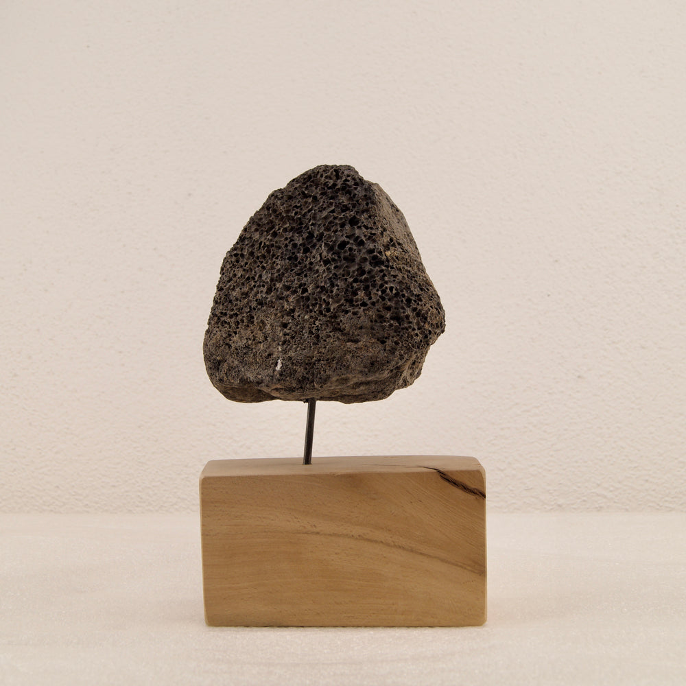 Diffuseur d’huiles essentielles BAZAL en bois massif et pierre de lave naturelle